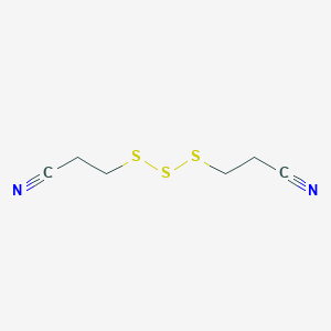 molecular formula C6H8N2S3 B15245184 Trithiodipropionitrile CAS No. 63815-40-7
