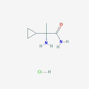molecular formula C6H13ClN2O B1524520 2-Amino-2-cyclopropylpropanamide hydrochloride CAS No. 1334149-14-2