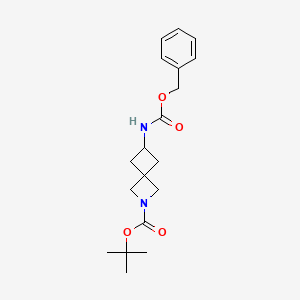 molecular formula C19H26N2O4 B15245246 tert-Butyl 6-(((benzyloxy)carbonyl)amino)-2-azaspiro[3.3]heptane-2-carboxylate 