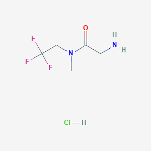 molecular formula C5H10ClF3N2O B1524525 2-amino-N-methyl-N-(2,2,2-trifluoroethyl)acetamide hydrochloride CAS No. 1354952-93-4