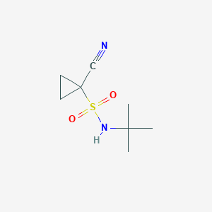molecular formula C8H14N2O2S B15245269 N-(Tert-butyl)-1-cyanocyclopropane-1-sulfonamide 