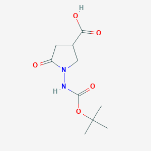 B1524528 1-{[(Tert-butoxy)carbonyl]amino}-5-oxopyrrolidine-3-carboxylic acid CAS No. 1354952-07-0