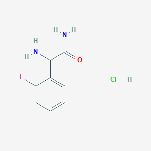 molecular formula C8H10ClFN2O B1524529 2-Amino-2-(2-fluorophenyl)acetamide hydrochloride CAS No. 1315365-17-3
