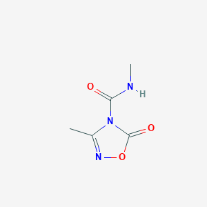 molecular formula C5H7N3O3 B15245315 N,3-Dimethyl-5-oxo-1,2,4-oxadiazole-4(5H)-carboxamide 