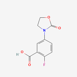 2-Fluoro-5-(2-oxo-1,3-oxazolidin-3-yl)benzoic acid