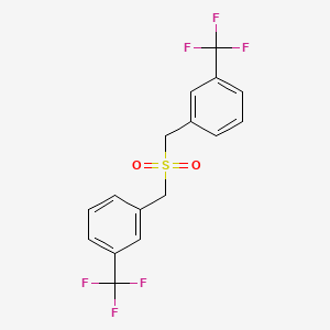 molecular formula C16H12F6O2S B15245363 Bis[3-trifluoro methylbenzyl]sulfone 