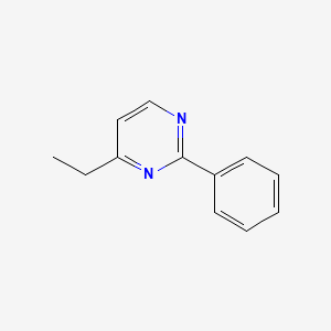 molecular formula C12H12N2 B15245382 4-Ethyl-2-phenylpyrimidine 