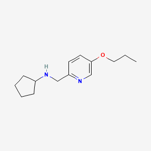 molecular formula C14H22N2O B15245393 N-((5-Propoxypyridin-2-yl)methyl)cyclopentanamine 