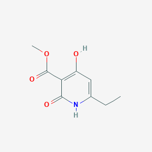 molecular formula C9H11NO4 B15245396 Methyl 6-ethyl-4-hydroxy-2-oxo-1,2-dihydropyridine-3-carboxylate 