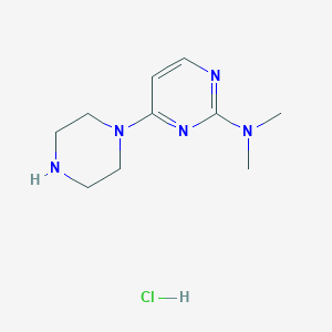 N,N-dimethyl-4-(piperazin-1-yl)pyrimidin-2-amine hydrochloride