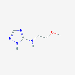molecular formula C5H10N4O B15245479 N-(2-methoxyethyl)-1H-1,2,4-triazol-5-amine 