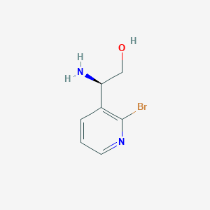 molecular formula C7H9BrN2O B15245503 (R)-2-Amino-2-(2-bromopyridin-3-yl)ethanol 