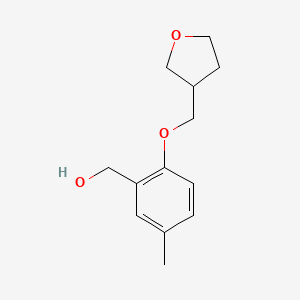 [5-Methyl-2-(oxolan-3-ylmethoxy)phenyl]methanol