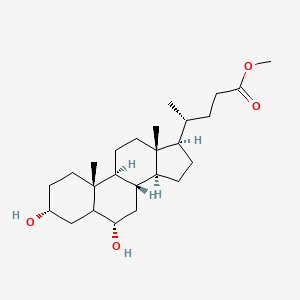 molecular formula C25H42O4 B15245564 Methyl 3alpha,6alpha-dihydroxycholanate 