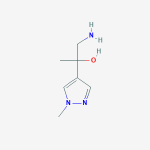 molecular formula C7H13N3O B1524559 1-amino-2-(1-methyl-1H-pyrazol-4-yl)propan-2-ol CAS No. 1354949-86-2