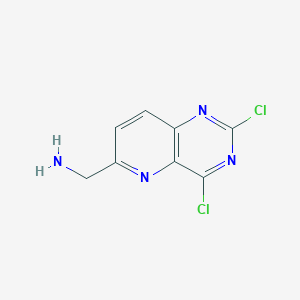 molecular formula C8H6Cl2N4 B15245596 (2,4-Dichloropyrido[3,2-D]pyrimidin-6-YL)methanamine 