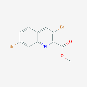 molecular formula C11H7Br2NO2 B15245612 Methyl 3,7-dibromoquinoline-2-carboxylate 