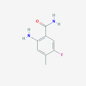 molecular formula C8H9FN2O B1524567 2-Amino-5-fluoro-4-methylbenzamide CAS No. 1334149-42-6