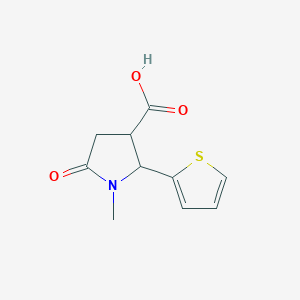 1-Methyl-5-oxo-2-(thiophen-2-yl)pyrrolidine-3-carboxylic acid