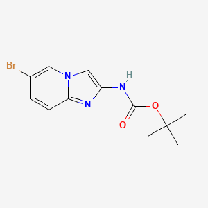 molecular formula C12H14BrN3O2 B15245769 Tert-butyl (6-bromoimidazo[1,2-A]pyridin-2-YL)carbamate 