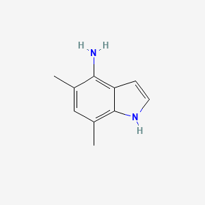 molecular formula C10H12N2 B1524585 5,7-dimethyl-1H-indol-4-amine CAS No. 1190320-92-3