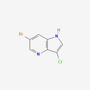 molecular formula C7H4BrClN2 B1524588 6-Bromo-3-chloro-1H-pyrrolo[3,2-b]pyridine CAS No. 1190319-44-8