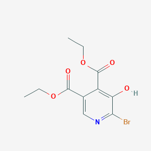 molecular formula C11H12BrNO5 B15245894 Diethyl 6-bromo-5-hydroxypyridine-3,4-dicarboxylate 