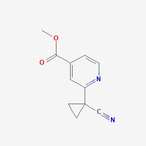 molecular formula C11H10N2O2 B15245979 Methyl 2-(1-cyanocyclopropyl)isonicotinate 