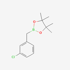 molecular formula C13H18BClO2 B1524600 2-(3-Chlorobenzyl)-4,4,5,5-tetramethyl-1,3,2-dioxaborolane CAS No. 517920-59-1