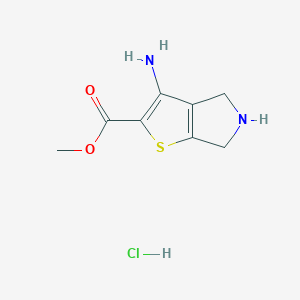 molecular formula C8H11ClN2O2S B15246019 Methyl 3-amino-5,6-dihydro-4H-thieno[2,3-c]pyrrole-2-carboxylate hydrochloride CAS No. 1416438-08-8