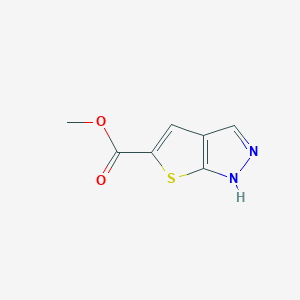 molecular formula C7H6N2O2S B15246037 Methyl1H-thieno[2,3-c]pyrazole-5-carboxylate 