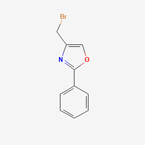 molecular formula C10H8BrNO B1524609 4-Bromomethyl-2-phenyl-oxazole CAS No. 99073-82-2