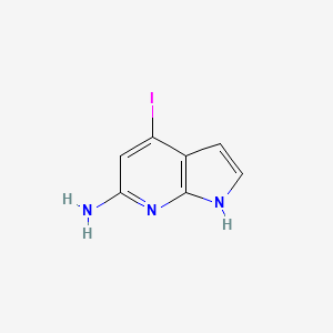 molecular formula C7H6IN3 B1524613 4-碘-1H-吡咯并[2,3-b]吡啶-6-胺 CAS No. 1190310-30-5