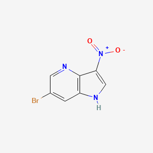 molecular formula C7H4BrN3O2 B1524615 6-Bromo-3-nitro-1H-pyrrolo[3,2-b]pyridine CAS No. 1190311-94-4