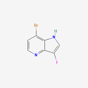 molecular formula C7H4BrIN2 B1524621 7-bromo-3-iodo-1H-pyrrolo[3,2-b]pyridine CAS No. 1190319-07-3