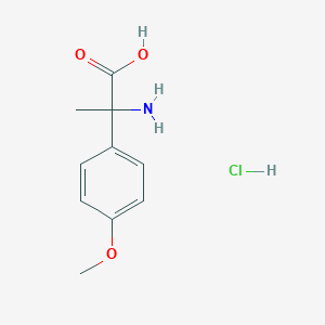 molecular formula C10H14ClNO3 B1524625 2-Amino-2-(4-methoxyphenyl)propanoic acid hydrochloride CAS No. 871842-89-6