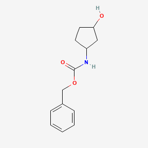molecular formula C13H17NO3 B1524626 Benzyl (3-hydroxycyclopentyl)carbamate CAS No. 939426-84-3