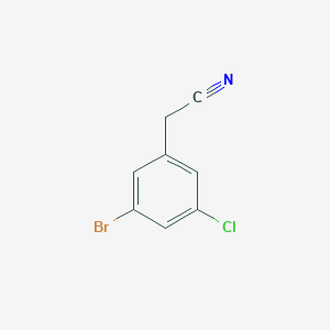 molecular formula C8H5BrClN B1524636 2-(3-Bromo-5-chlorophenyl)acetonitrile CAS No. 1056454-88-6