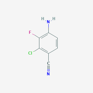 molecular formula C7H4ClFN2 B1524638 4-Amino-2-chloro-3-fluorobenzonitrile CAS No. 757247-99-7