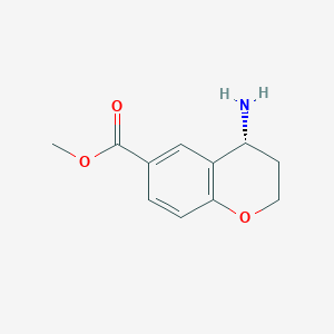 molecular formula C11H13NO3 B15246384 Methyl(4R)-4-aminochromane-6-carboxylate 