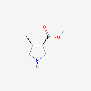 molecular formula C7H13NO2 B15246392 methyl (3S,4R)-4-methylpyrrolidine-3-carboxylate 