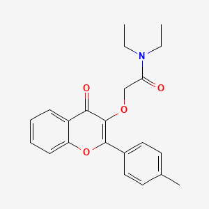 molecular formula C22H23NO4 B15246397 N,N-Diethyl-2-((4-oxo-2-(p-tolyl)-4H-chromen-3-yl)oxy)acetamide 