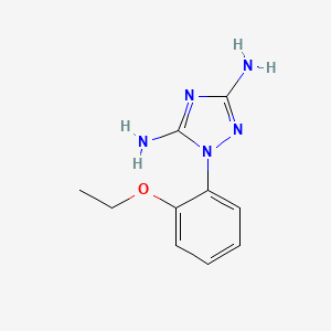 molecular formula C10H13N5O B15246399 1-(2-Ethoxyphenyl)-1H-1,2,4-triazole-3,5-diamine 