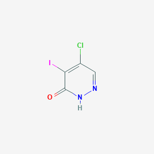 molecular formula C4H2ClIN2O B15246453 5-Chloro-4-iodopyridazin-3(2H)-one 