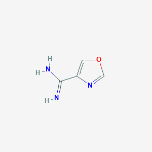 molecular formula C4H5N3O B15246517 Oxazole-4-carboximidamide 