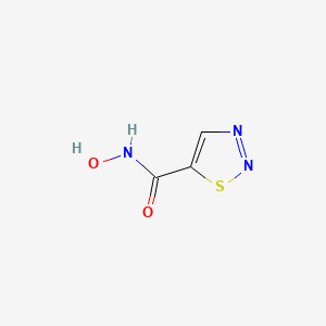 molecular formula C3H3N3O2S B15246524 N-hydroxy-1,2,3-thiadiazole-5-carboxamide 