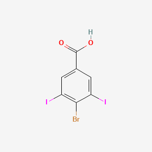molecular formula C7H3BrI2O2 B1524656 4-溴-3,5-二碘苯甲酸 CAS No. 861117-99-9