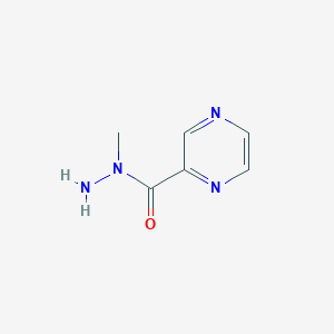 molecular formula C6H8N4O B15246605 N-methylpyrazine-2-carbohydrazide 