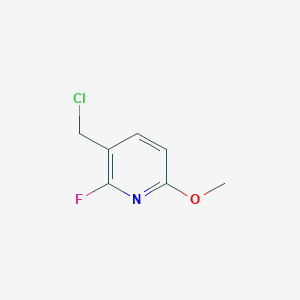 molecular formula C7H7ClFNO B15246652 3-(Chloromethyl)-2-fluoro-6-methoxypyridine 