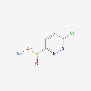 molecular formula C4H2ClN2NaO2S B15246667 Sodium 6-chloropyridazine-3-sulfinate 